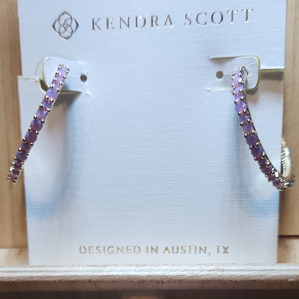 Kendra Scott Lavender Hoop Earrings